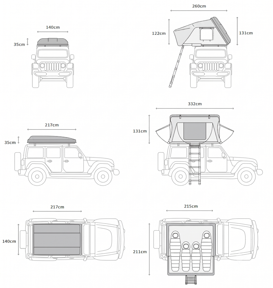 Tetősátor iKamper Skycamp 4.0 Quad