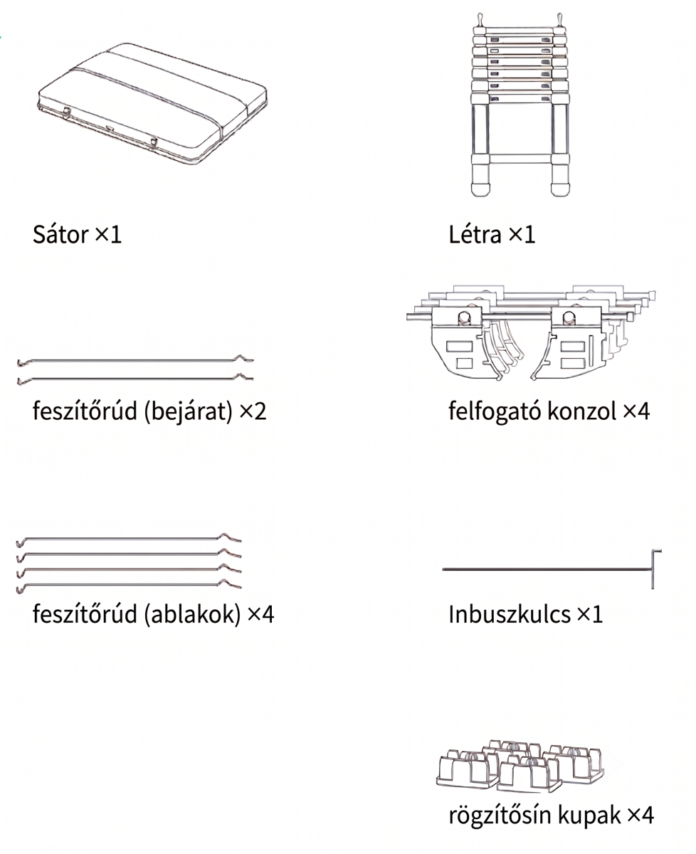 Tetősátor iKamper Skycamp 4.0 Trio
